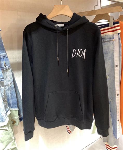 pink christian dior hoodie|black and white dior hoodie.